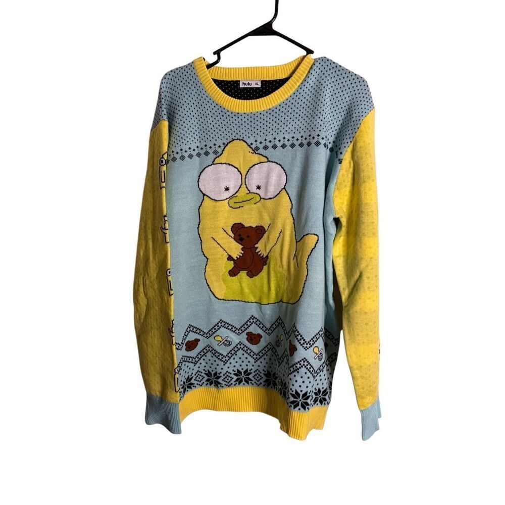 Hulu Solar Opposites Sweater Blue Yellow The Pupa Size XL Unisex